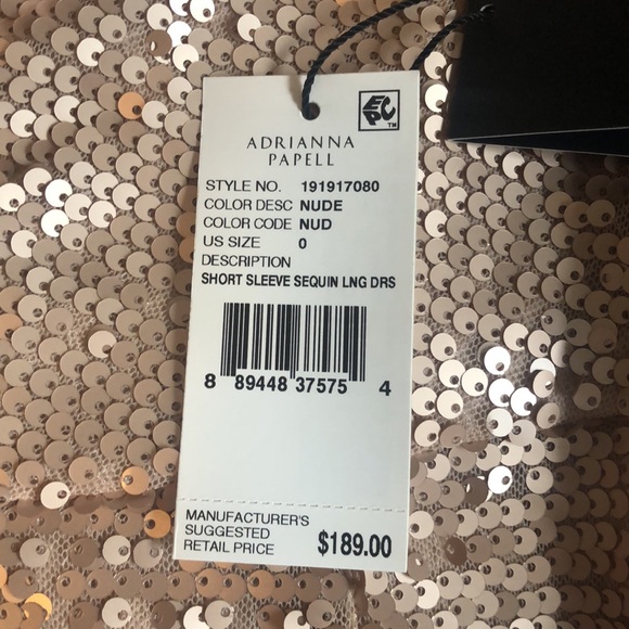 Adrianna Papell Blush Gown Size 0 - Picture 5 of 5